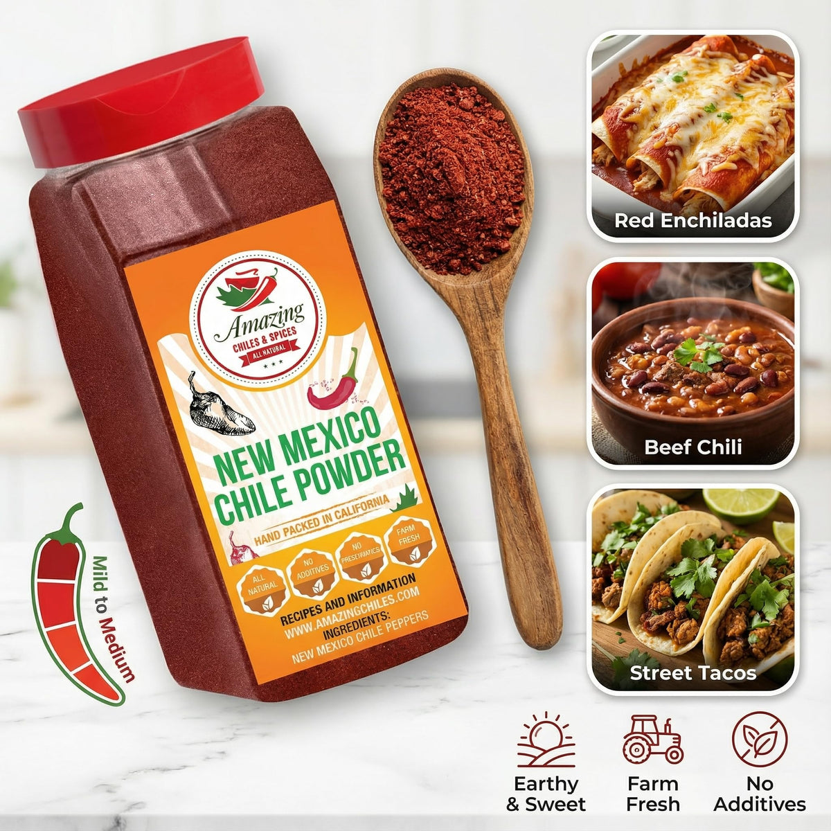 Stew-pot image: Amazing Chiles & Spices New Mexico Chili Powder enhances stews.
