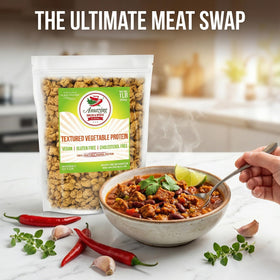 Amazing Chiles gluten-free non-GMO TVP offers clean vegan protein.