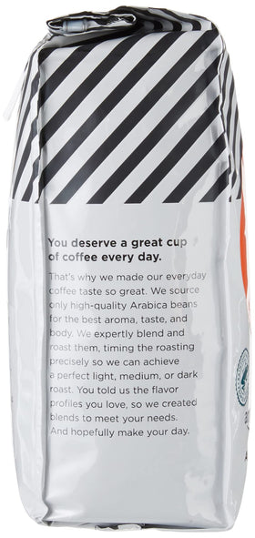 Amazon Fresh 100% Arabica Colombia coffee beans with vibrant aroma.