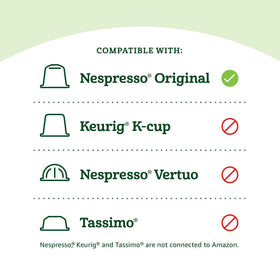 Amazon Fresh Belgium-produced coffee in convenient single-serve capsules.