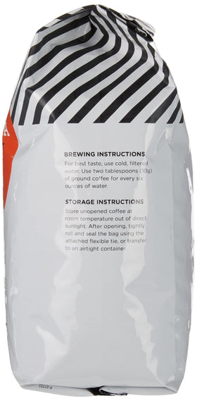 Roasted Amazon Fresh Colombia coffee bag detail with brand and origin