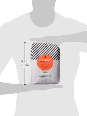 Open coffee bag showing fresh beans ready to grind