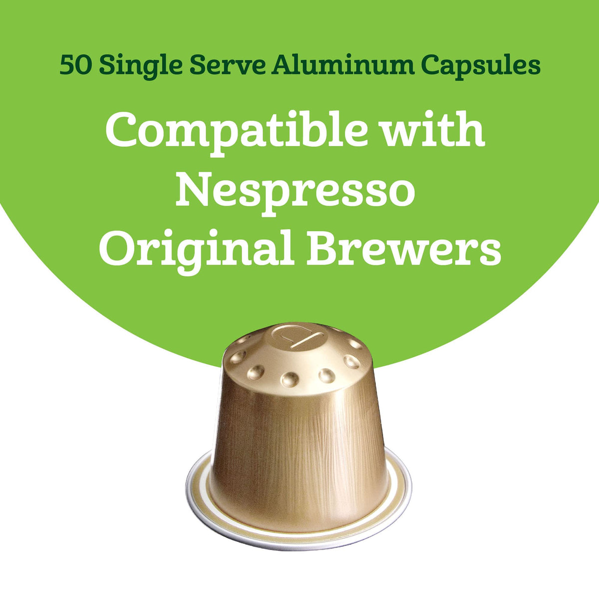 Amazon Fresh espresso capsules close-up showing aluminum pods.