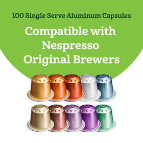 Amazon Fresh espresso medium aluminum capsules deliver balanced cup suitable for mornings.