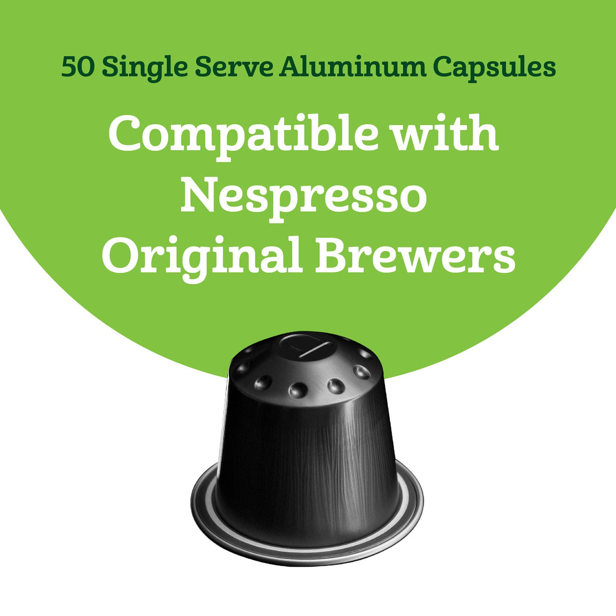 Espresso crema pouring from a cup using Amazon Fresh capsules for bold flavor