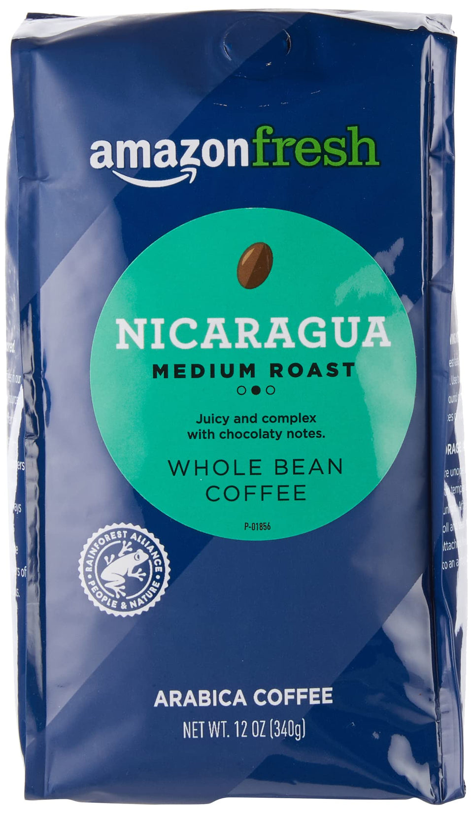 Amazon Fresh Nicaragua coffee three-pack on display offers value for frequent brewing.
