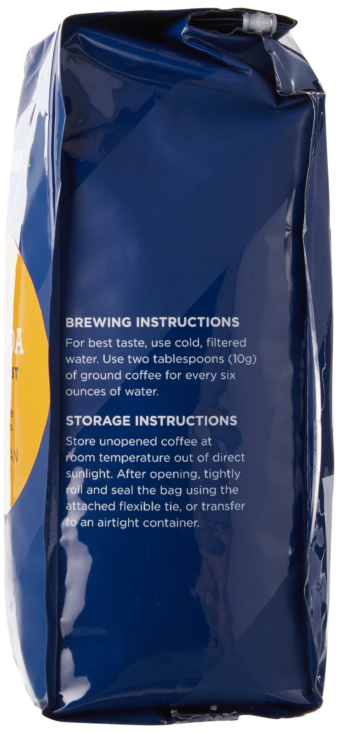 Amazon Fresh Rwanda light roast ground-ready; easy grind for pour-over or drip.