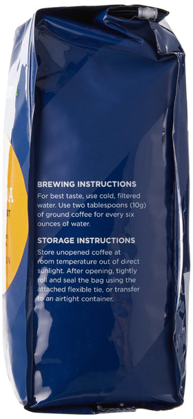 Amazon Fresh Rwanda light roast ground-ready; easy grind for pour-over or drip.