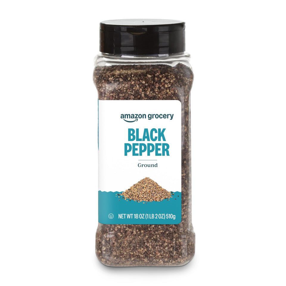 Amazon Grocery ground black pepper bottle for everyday seasoning and aroma