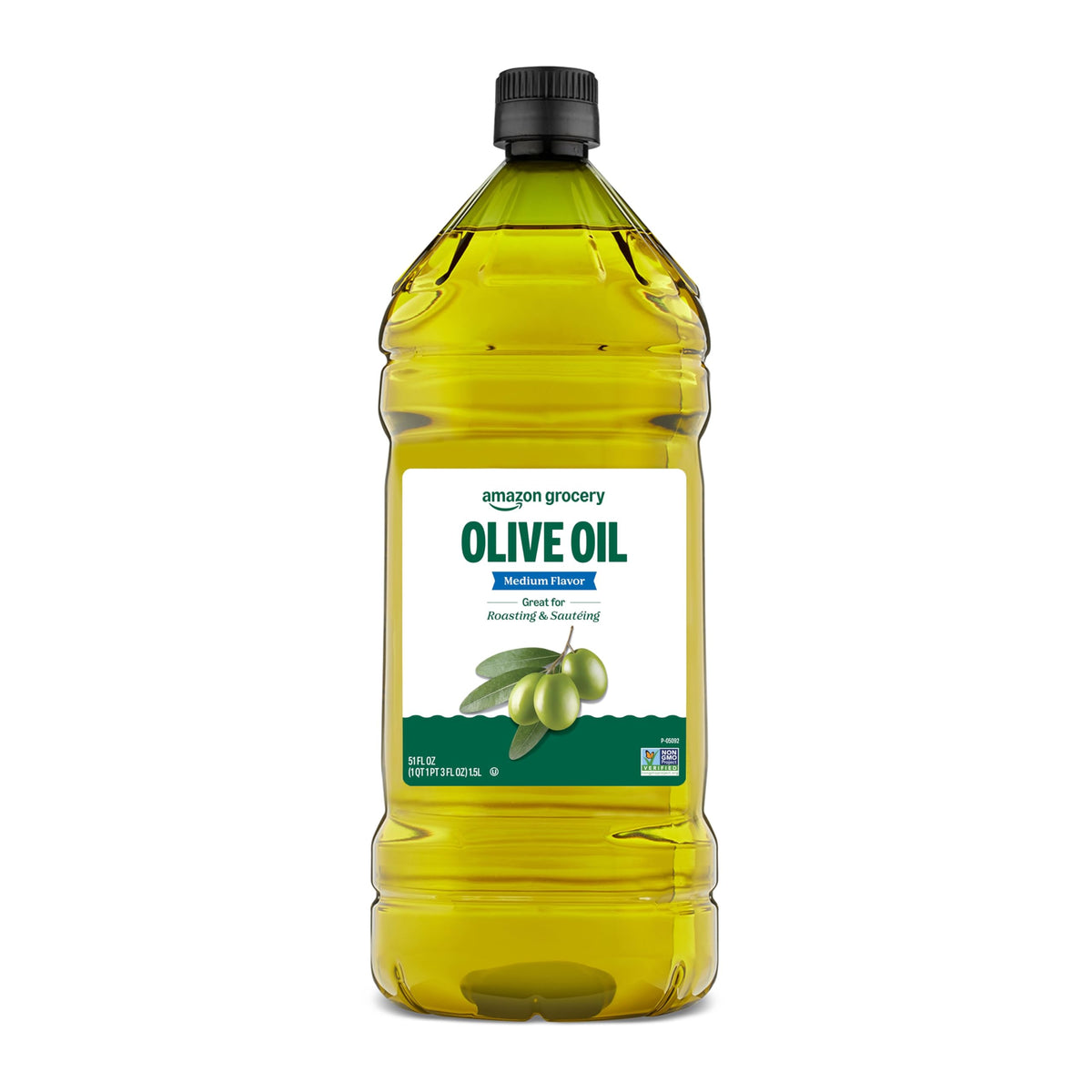 Amazon Grocery olive oil bottle 51 oz—medium flavor, ideal for roasting