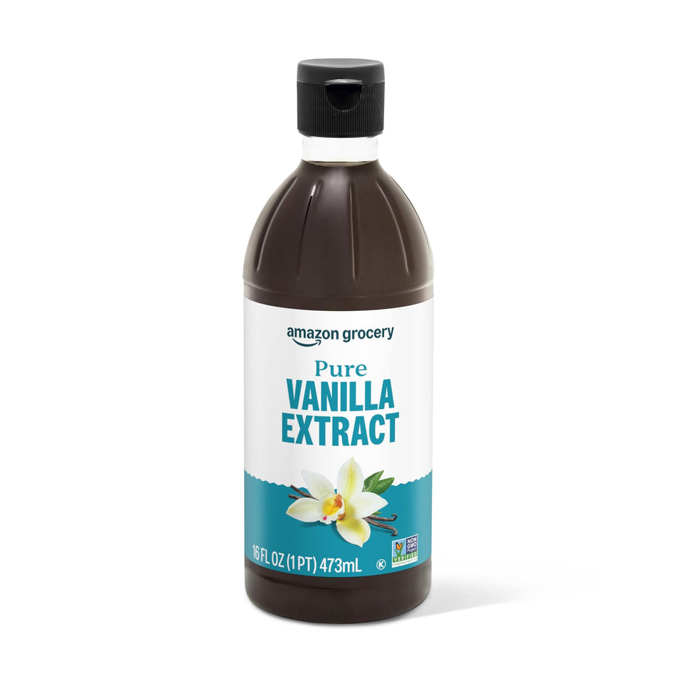 Amazon Grocery Pure Vanilla Extract bottle pour for rich baked goods