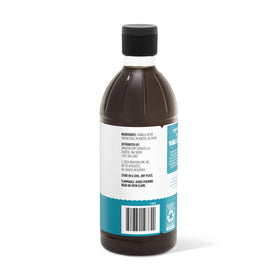 Vanilla extract ingredients show water and alcohol base