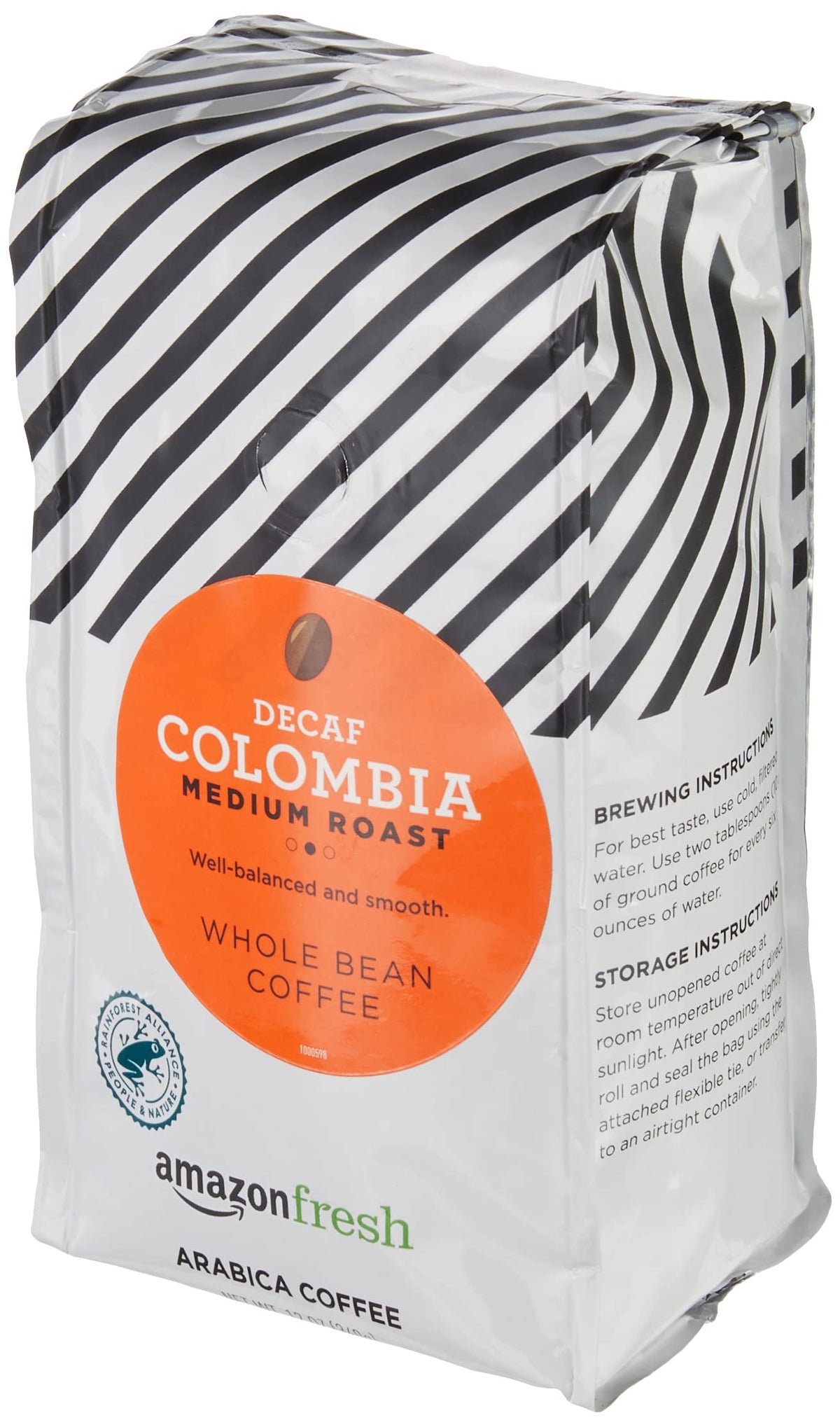 Citrus aroma from Amazon Fresh Decaf Colombia, inviting for a smooth morning brew.