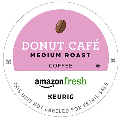 AmazonFresh Donut Café 80-ct K-Cups box for quick Keurig brewing.