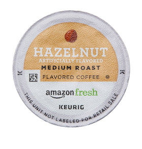 Aromatic steam rising from a cup of AmazonFresh hazelnut coffee