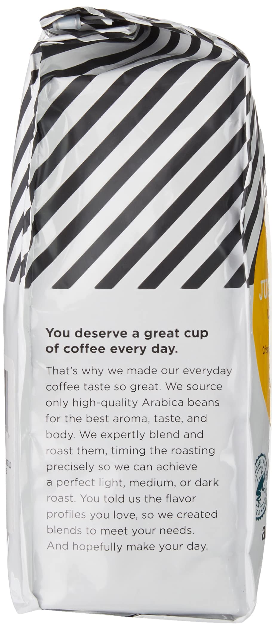 AmazonFresh Just Bright aroma steam cup signals a crisp mild flavor experience.