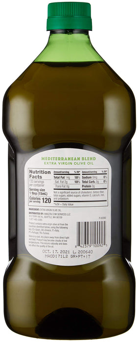 AmazonFresh Mediterranean olive oil being poured for sautéing and frying.