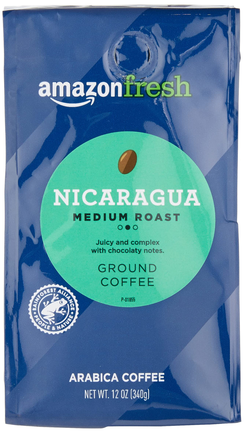 Amazon Fresh Nicaragua ground coffee three-pack keeps mornings fresh with balanced aroma.