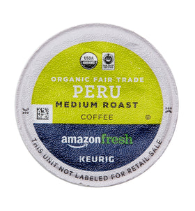 Amazon Fresh Roasted and packed in the U.S.A. K-Cups ready to brew quickly.