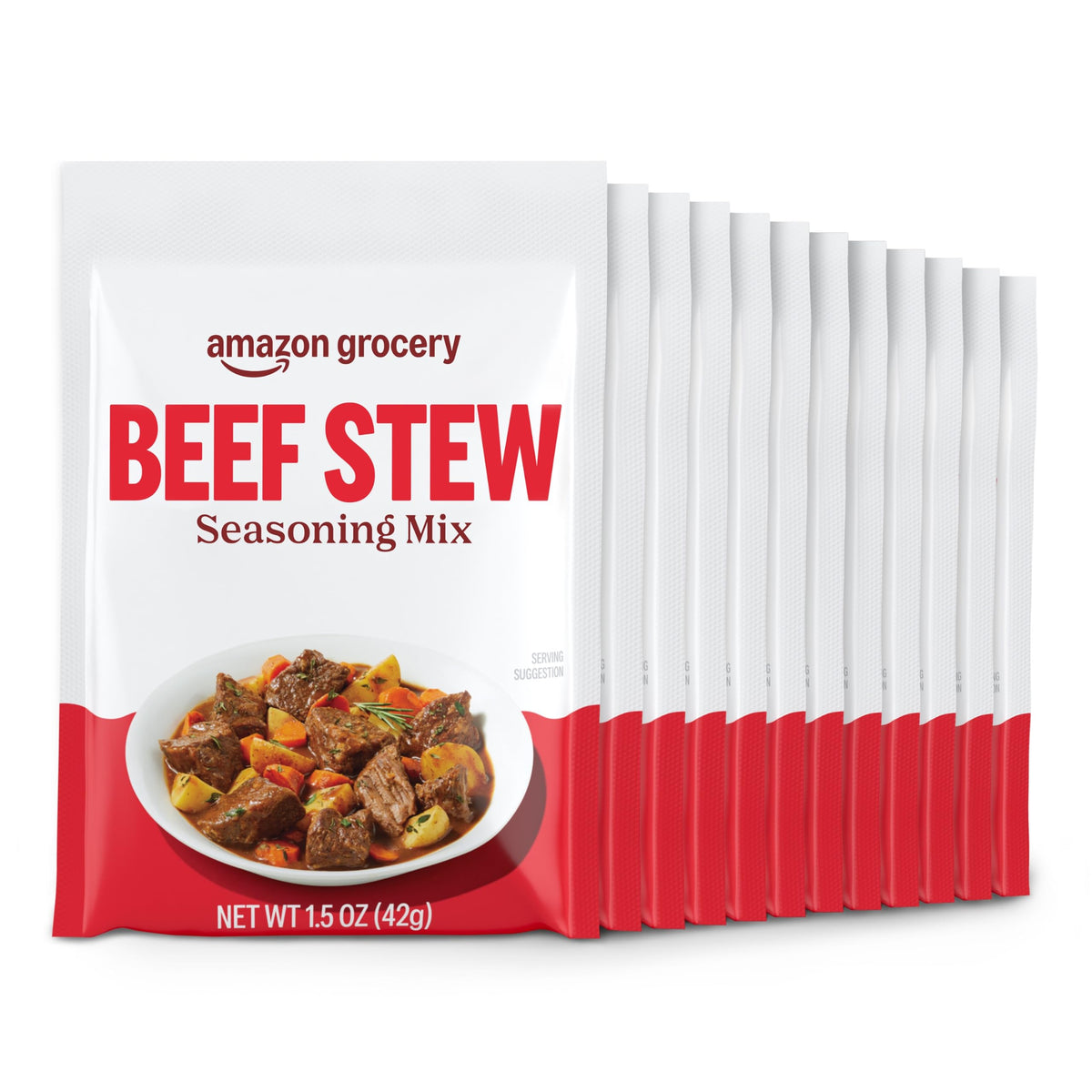 Amazon Grocery beef stew seasoning packets on shelf offer quick weeknight flavor