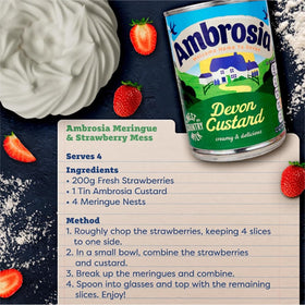 Heating Ambrosia Devon Custard on hob or microwave for warm comfort.