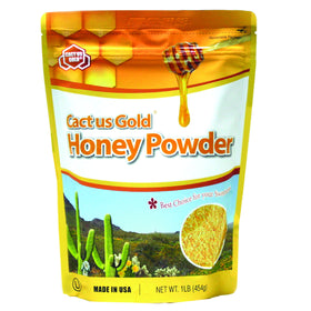 American Bio Center Cactus Gold Honey Powder packaging shows a natural, shelf-stable sweetener option.