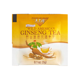 Prince Of Peace American Ginseng Tea sachets dissolving in hot water for aroma