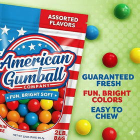 American Gumball Company resealable bag preserves freshness between refills.