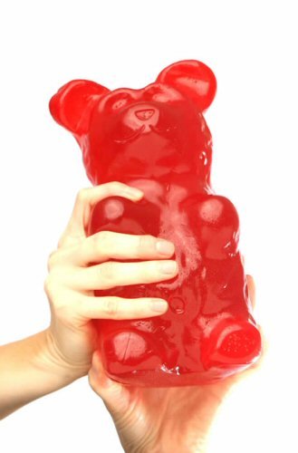 American Gumball Company huge gummy bear cherry flavor ideal for parties and sharing.