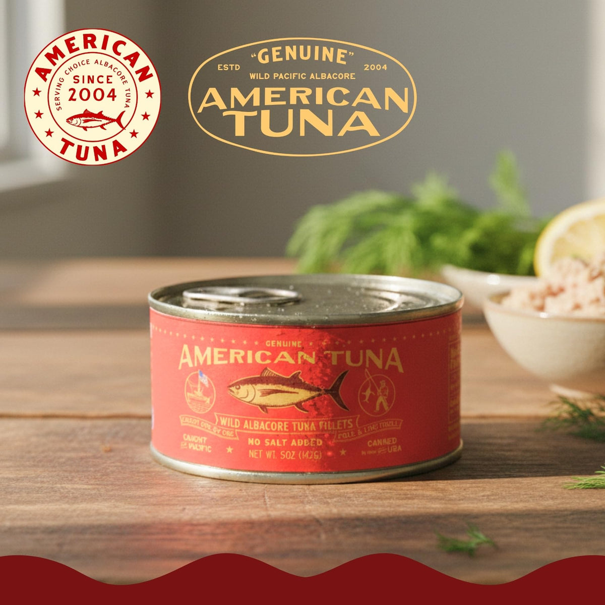 American Tuna single-cooked in its own oil can process