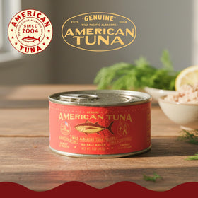 American Tuna single-cooked in its own oil can process