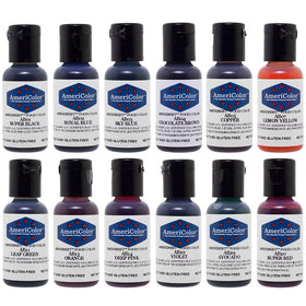 AmeriColor AmeriMist bottles close-up showing flip-top dispensers for precise application