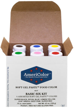 AmeriColor Basic Six Kit Royal Blue soft gel paste for vibrant icing decor