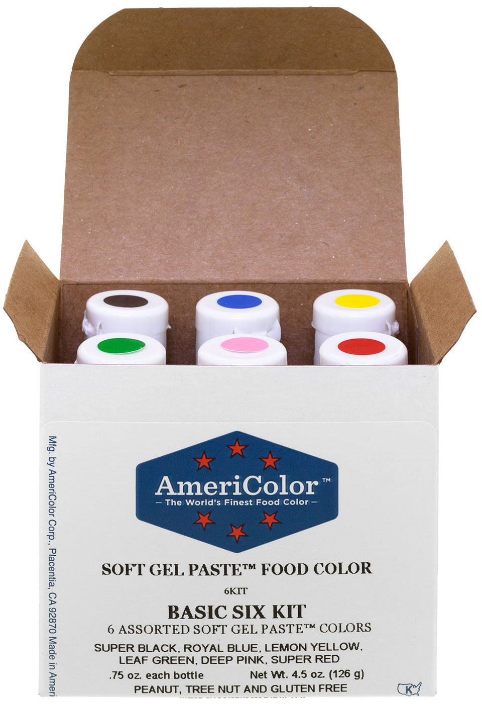 AmeriColor Basic Six Kit Royal Blue soft gel paste for vibrant icing decor