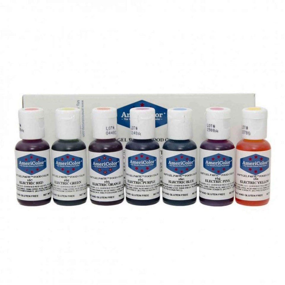 AmeriColor Electric Blue bottle adds vibrant icing color for royal icing and fondant