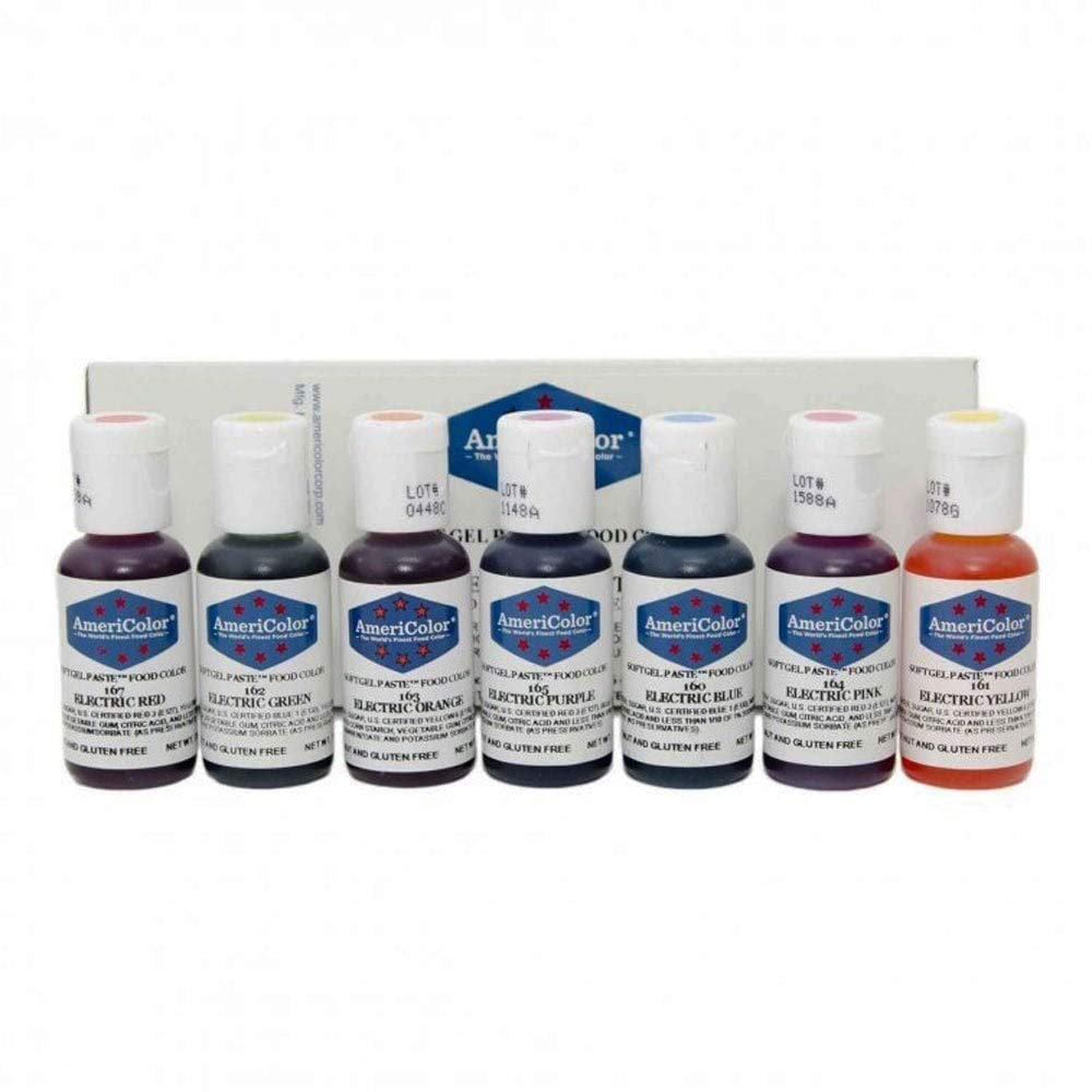 AmeriColor Electric Yellow bottle brightens buttercream and cake batter