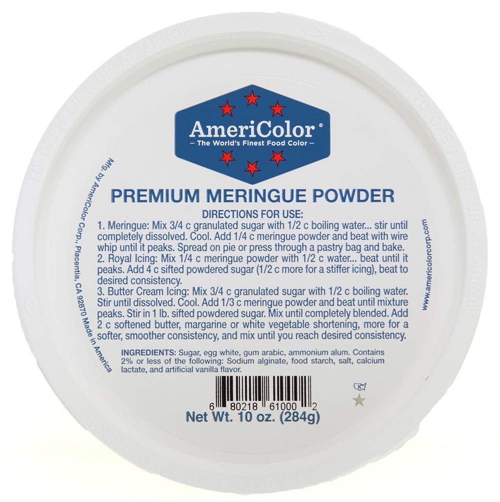 AmeriColor Premium Meringue Powder for fluffy meringue and bright white royal icing