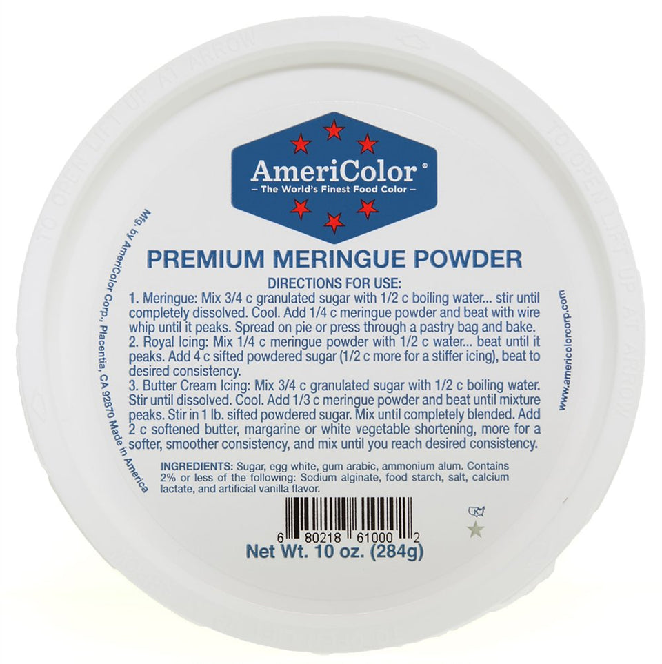 AmeriColor Premium Meringue Powder for fluffy meringue and bright white royal icing