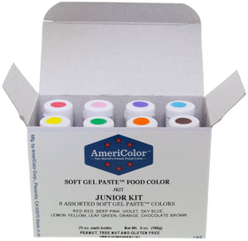 AmeriColor Soft Gel Paste Junior Kit red bottle for vibrant icing coloring and precise control
