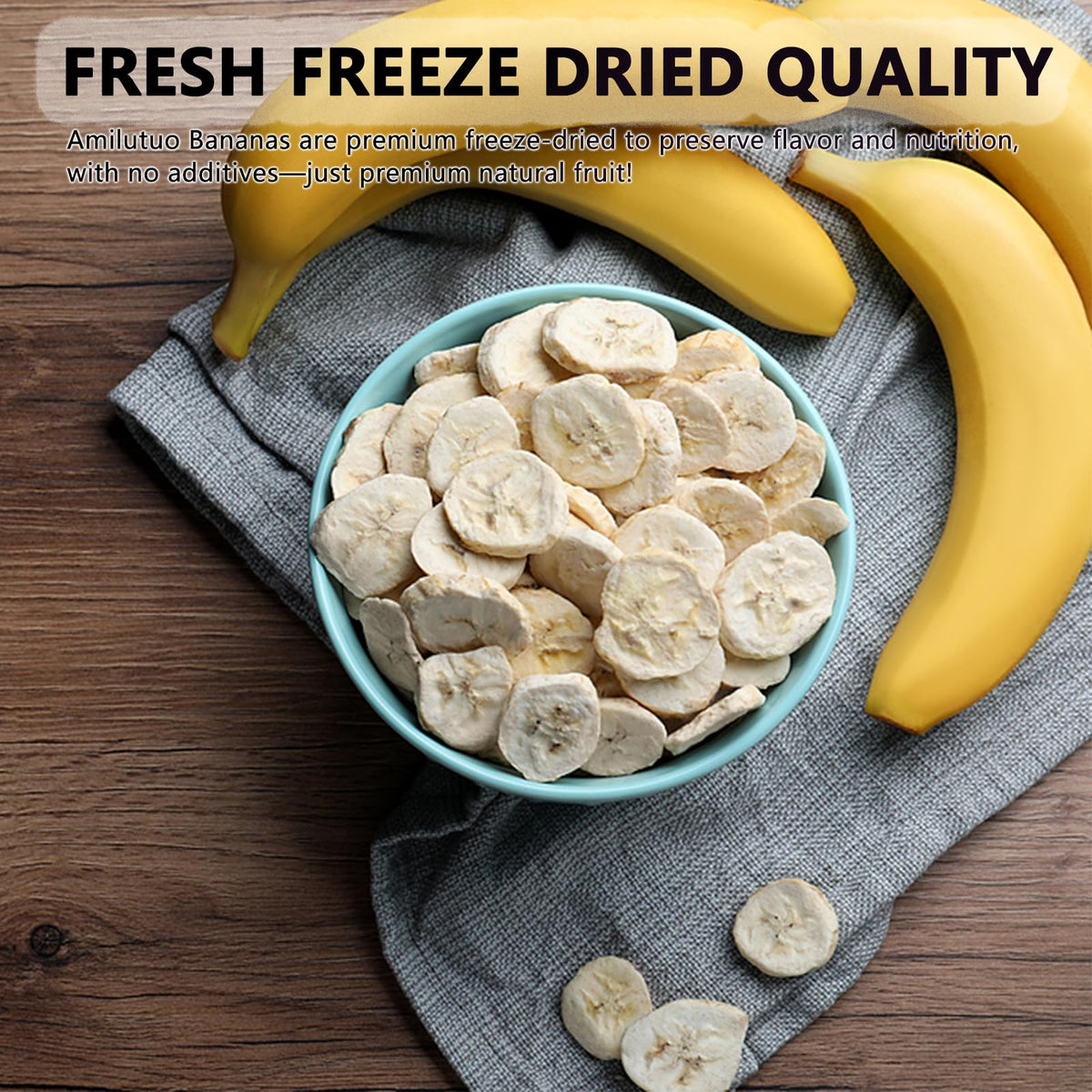 Baking with Amilutuo freeze-dried bananas for cakes and muffins.