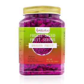 Amilutuo freeze-dried dragon fruit in a jar for fresh flavor and easy storage.