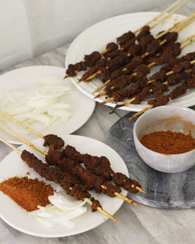 Aminchi Foods Suya on the grill emits savory aroma and bold sear.