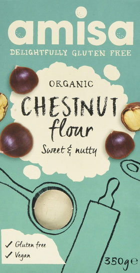 Amisa BIONA organic chestnut flour bag for gluten-free baking.