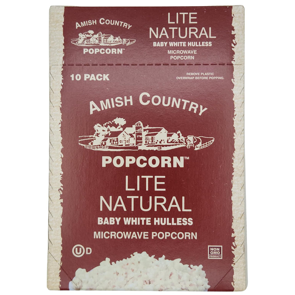 Amish Country Popcorn 10-bag pack for convenient home popping.