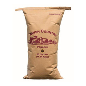 Amish Country Popcorn 25lb bag with medium yellow kernels for home popping