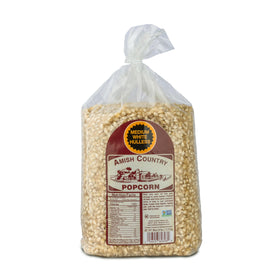 Amish Country Popcorn 6lb bag kernels closeup, premium quality ready to pop