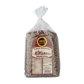 Amish Country Popcorn 6lb red kernels bag front view for home snacking.