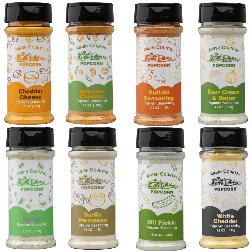 Amish Country Popcorn Buffalo seasoning enhances movie-night popcorn