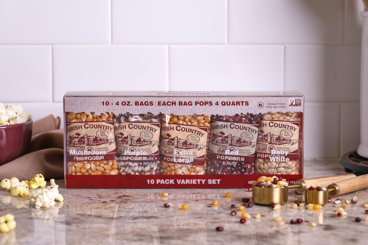 Amish Country Popcorn baby white kernel ideal for light pops