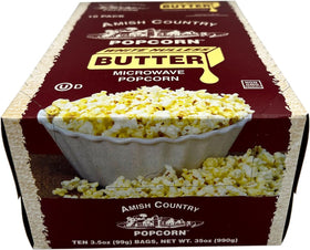 Amish Country Popcorn butter kernels close-up show natural flavor potential.
